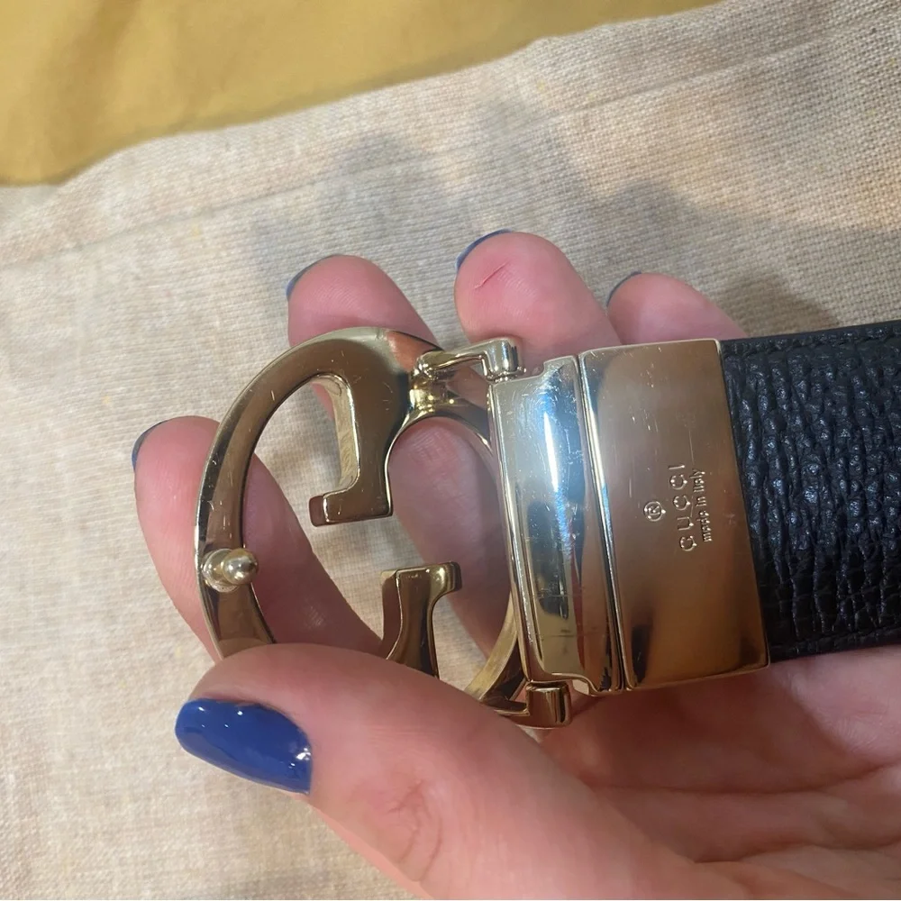 Gucci Belt Gold/Silver Pink/Black Reversible